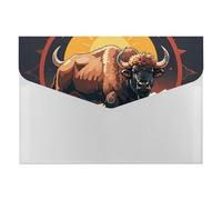 Cartella portadocumenti Wild American Bison Mountains, resistente, con 6 scomparti, per schedario, ufficio, curriculum