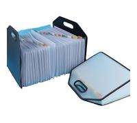 cartella portafogli di plastica, Cartella portadocumenti 25 scomparti A4 verticale multicolore(Noir)