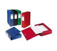 Cartella portaprogetti con bottone Sei Rota Scatto - dorso 12 cm blu - 26x36 cm