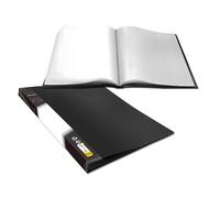 Cartella Portfolio d'Arte, 40 tasche trasparenti protettive per carta, Libro di Presentazione trasparente con 80 pagine per Opere d'Arte, Lettere, Fogli di Report (Può ospitare formati 28cm x 43.2cm)