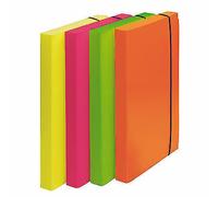 Cartella Progetto D.3Cm Con Elastico Colori Fluo Shocking File Cf 4 Pz
