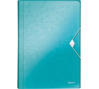 Cartella progetto LEITZ WOW, A4, PP, 6 cartelle, blu ghiaccio