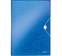 Cartella progetto LEITZ WOW, A4, PP, 6 cartelle, blu-metallico