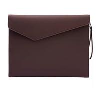 Cartella Qortadocumenti in Qelle A4 A4 Folder Business Document Bag Double Leather per L'uso Quotidiano in Ufficio(Marrone)