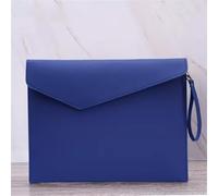 Cartella Qortadocumenti in Qelle A4 A4 Folder Business Document Bag Double Leather per L'uso Quotidiano in Ufficio(Blu)