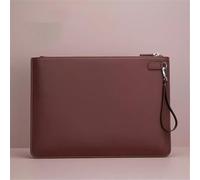 Cartella Qortadocumenti in Qelle A4 Business Briefcase Office Contract Bill Storage Bag per L'uso Quotidiano in Ufficio(Marrone)