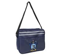 Cartella Scuola di Harry Potter - Colore Blu - 33x28x15 cm - 100% PVC - Borsa con Tracolla e Chiusura a Cerniera - Stampa di Corvonero - Prodotto Originale Elaborato in Spagna