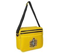 Cartella Scuola di Harry Potter - Colore Giallo - 33x28x15 cm - 100% PVC - Borsa con Tracolla e Chiusura a Cerniera - Stampa di Tassorosso - Prodotto Originale Elaborato in Spagna
