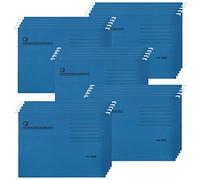 Cartella Sospesa in Formato A4, Confezione da 25 Cartelline Sospese in Carton con Linguette e Inserti per Schedari, per Documenti per Ufficio e Scuola, Blu Scuro