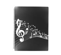 Cartella spartiti A4, 40 pagine, materiale ABS, raccoglitore musicale, cartella nera per coro, supporto per riporre gli spartiti, accessori per chitarra, pianoforte