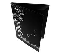 Cartella Spartiti Pianoforte PVC Nero, Raccoglitore Sei Pagine | Layout Espandibile a Sei Pagine, Riduce il Cambio Foglio, per Prove e Orchestra, Facile da Portare