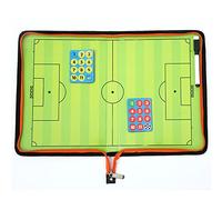 Cartella tattica da calcio, con tasca con cerniera, lavagna magnetica per allenamento da calcio, portatile, con pennarello cancellabile, 44 x 30 cm