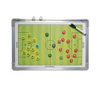 Cartella Tattica per Allenatore di Calcio, Lavagna Riscrivibile, Impermeabile, con Pezzi degli Scacchi Magnetici e Pennarelli, Design Appendibile, per L'insegnamento(Soccer)