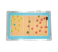 Cartella Tattica per Allenatore di Calcio, Lavagna Riscrivibile, Impermeabile, con Pezzi degli Scacchi Magnetici e Pennarelli, Design Appendibile, per L'insegnamento(Volleyball)