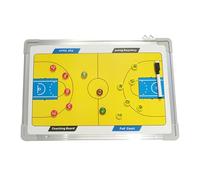 Cartella Tattica per Allenatore di Calcio, Lavagna Riscrivibile, Impermeabile, con Pezzi degli Scacchi Magnetici e Pennarelli, Design Appendibile, per L'insegnamento(Basketball)