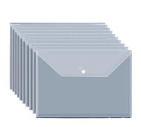 Cartella Trasparente 10 pezzi A4 Twill impermeabile con fibbie a scatto grande capacità materiali for ufficio sacchetti di carta for test studenti Per Archivi(Color 1)