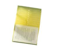 Cartella Trasparente 10 pezzi di sacchetti portadocumenti A4 spessi con motivo verticale, bottone, trasparenti, impermeabili, for documenti for studenti Per Archivi(Yellow)