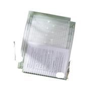 Cartella Trasparente 10 pezzi di sacchetti portadocumenti A4 spessi con motivo verticale, bottone, trasparenti, impermeabili, for documenti for studenti Per Archivi(WHITE)