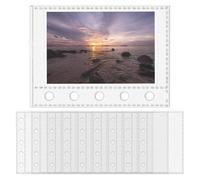 Cartella trasparente, 10 raccoglitori a 5 anelli, con pagine di protezione per project manager, artisti, adesivi, educatori, amanti della cancelleria, biglietti, ricevute,