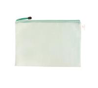 Cartella Trasparente 10 sacchetti trasparenti con cerniera, formato A3, impermeabili e antipolvere, in rete, for documenti, carta, cosmetici Per Archivi(Green)