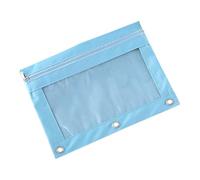 Cartella trasparente a 3 anelli in tessuto Oxford rinforzato B5 con organizer impermeabile resistente alle fuoriuscite