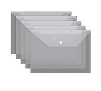 Cartella Trasparente Cartella portadocumenti trasparente da 20 pezzi, formato A4, con bottoni, for documenti di prova for studenti, dati e contratti Per Archivi(White)