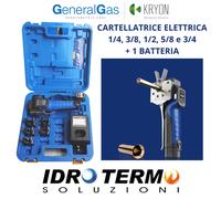 CARTELLATRICE ELETTRICA A BATTERIA TUBI RAME 1/4 3/8 1/2 5/8 3/4 CON 1 BATTERIA