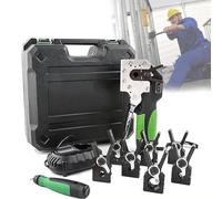 Cartellatrice Elettrica Batteria Strumento per espandere tubi elettrici, strumento per svasare tubi eccentrici a 45°, kit di strumenti per svasare senza fili 1/4”-3/4”, morsetti di