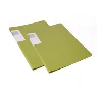 Cartelle ad anelli, Cartella espositiva con raccoglitore portfolio A3 40 buste in plastica trasparente, confezione da 2, multicolore(Green)