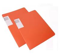 Cartelle ad anelli, Cartella espositiva con raccoglitore portfolio A3 40 buste in plastica trasparente, confezione da 2, multicolore(Orange)