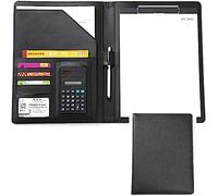 Cartelle, Blocco note Business PU con calcolatrice Appunti in ecopelle for documenti di conferenza(Svart)