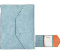 Cartelle, Cartella aziendale con raccoglitore ad anelli A5 for interviste, conferenze e presentazioni, organizer tascabile for notebook(Blue Blue)