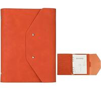 Cartelle, Cartella aziendale con raccoglitore ad anelli A5 for interviste, conferenze e presentazioni, organizer tascabile for notebook(Oranje)