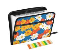 Cartelle colorate multi-margherita con tasche 13 tasche formato A4 lettera con chiusura a cerniera per casa ufficio viaggi espandibile file giacca para guardar documenti