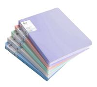 Cartelle Confezione da 5 raccoglitori da 40 tasche, cartella portadocumenti artistica con fogli protettivi trasparenti, organizer for documenti, colori assortiti, formato lettera cartelletta