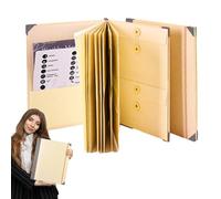 Cartelle Di Documenti Tasca - Tasca Per Documenti A Fisarmonica | Tasca Portatile Espandibile Per Document | Organizzatore Di Ricevute Con Etichette, Forniture Per Ufficio Formato Lettera