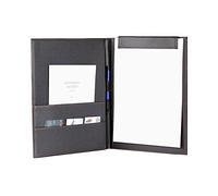 Cartelle di file 5 pezzi cartella aziendale con inserto penna file contratto Appunti raccoglitore magnetico per la memorizzazione di documenti per la casa scuola ufficio cartella (colore: nero