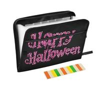 Cartelle di file a fisarmonica 13 tasche formato A4 lettera con chiusura a cerniera per la conservazione dei documenti Glitter viola Halloween tappeti de
