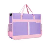 Cartelle di file Borsa A3 di moda semplice Custodia con cerniera for file grandi dimensioni Cartella Organizzatore documenti Borse portaoggetti portatili for le donne Raccoglitore ad anelli