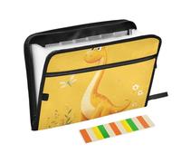 Cartelle di File di Espansione Giallo Cartelle di File di Espansione Carino Cartelle Del Fumetto Carino 13 Tasche A4 Formato Lettera con Chiusura A Cerniera per la