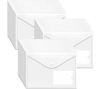 Cartelle di plastica A5-36 Pack A5 cartelle in plastica con bottone automatico portadocumenti Popper portafoglio buste buste tasca