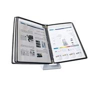 Cartelle, Espositore for cataloghi, sistema di riferimento da tavolo piccolo, 5 pannelli, contiene 10 fogli carta A4, guida operativa for appendere alla parete dell'officina fabbrica(Black)