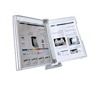 Cartelle, Espositore for cataloghi, sistema di riferimento da tavolo piccolo, 5 pannelli, contiene 10 fogli carta A4, guida operativa for appendere alla parete dell'officina fabbrica(White)