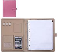 Cartelle, Organizzatore di conferenze for interviste con raccoglitore a 4 anelli for donne e uomini(Roze)