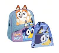 Cartelle per bambini Questo grazioso zaino per bambini per gli amanti di Bluey contiene: uno zaino scolastico BLUEY, ideale per i più piccoli. Progettato per offrire comfort e stile, perfetto per tras