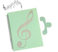 Cartelle Per Spartiti, Cartellina Portadocumenti A4 Plastica, Cartella Spartiti Corali con 1 Clip, Cartella Per Note Musicali, Cartella Per Spartiti (Verde)