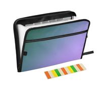 Cartelle portadocumenti espandibili formato A4, organizer portatile con cerniera per porta fatture, infermieristica clinica, safari, lilla