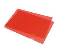 Cartelle portadocumenti in plastica A4, 24 pezzi, tipo L, con tasche trasparenti, for documenti, scuola e ufficio(Red)