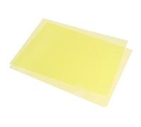 Cartelle portadocumenti in plastica A4, 24 pezzi, tipo L, con tasche trasparenti, for documenti, scuola e ufficio(Yellow)