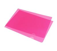 Cartelle portadocumenti in plastica A4, 24 pezzi, tipo L, con tasche trasparenti, for documenti, scuola e ufficio(Pink)